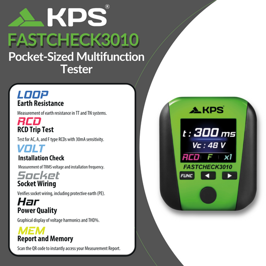 SAFETYCHECK FAST - KIT FASTCHECK3010 con Pinza Amperimétrica DCM3500T