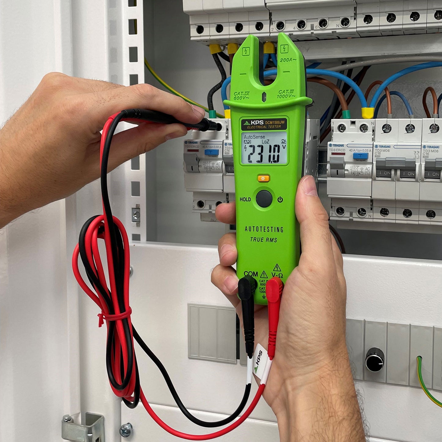 Digital clamp meter with open jaw KPS-DCM1500JW