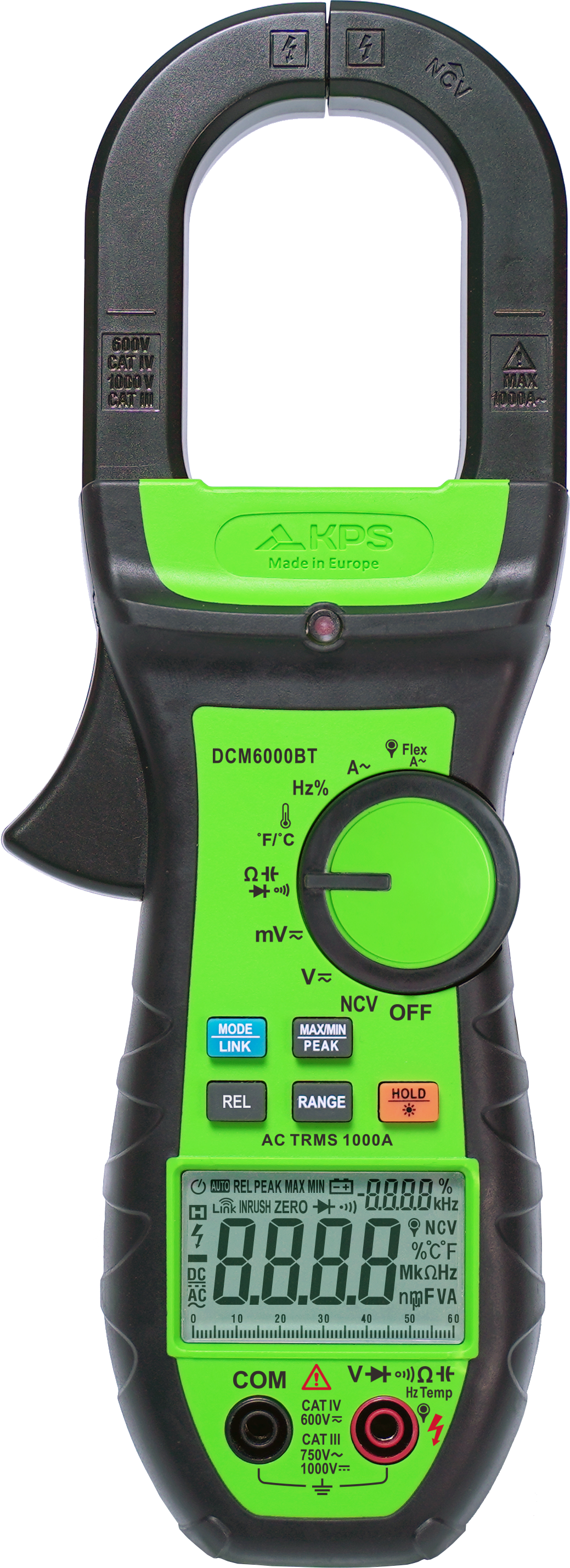 DCM6000BT - Pinza amperimétrica TRMS 1000A AC con conectividad Bluetooth