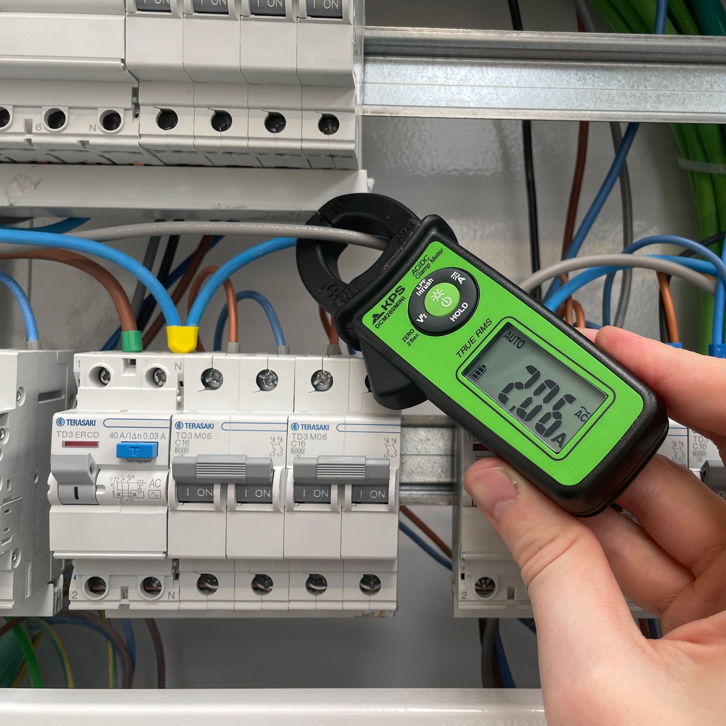 Pinza amperimétrica DCM200MINI TRMS 300A AC/DC