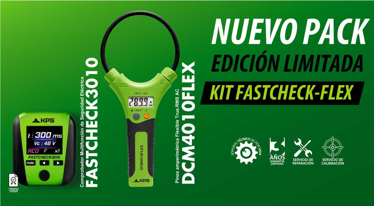 KIT FASTCHECK-FLEX - FASTCHECK3010 con Pinza Amperimétrica Flexible DCM4010FLEX