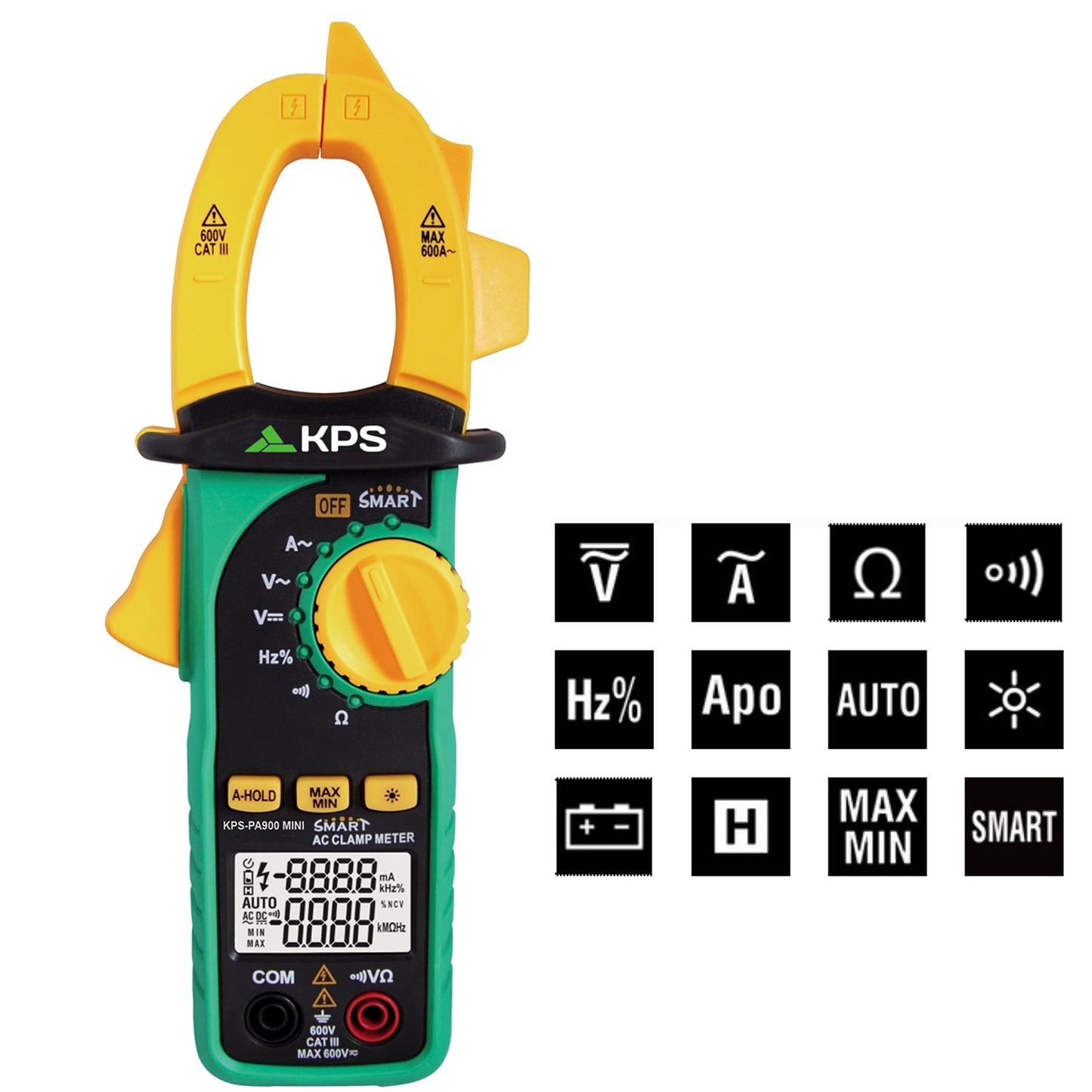 Minipinza amperimétrica digital KPS-PA900 MINI