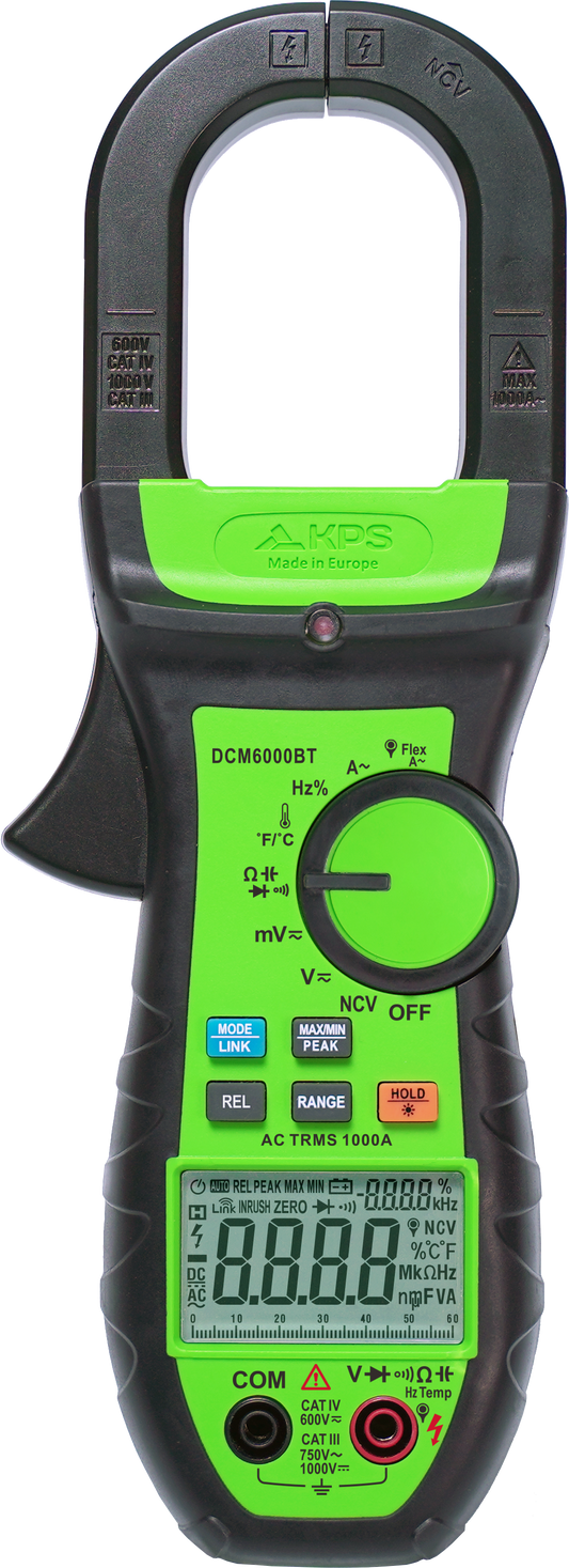 DCM6000BT - Pinza amperimétrica TRMS 1000A AC con conectividad Bluetooth
