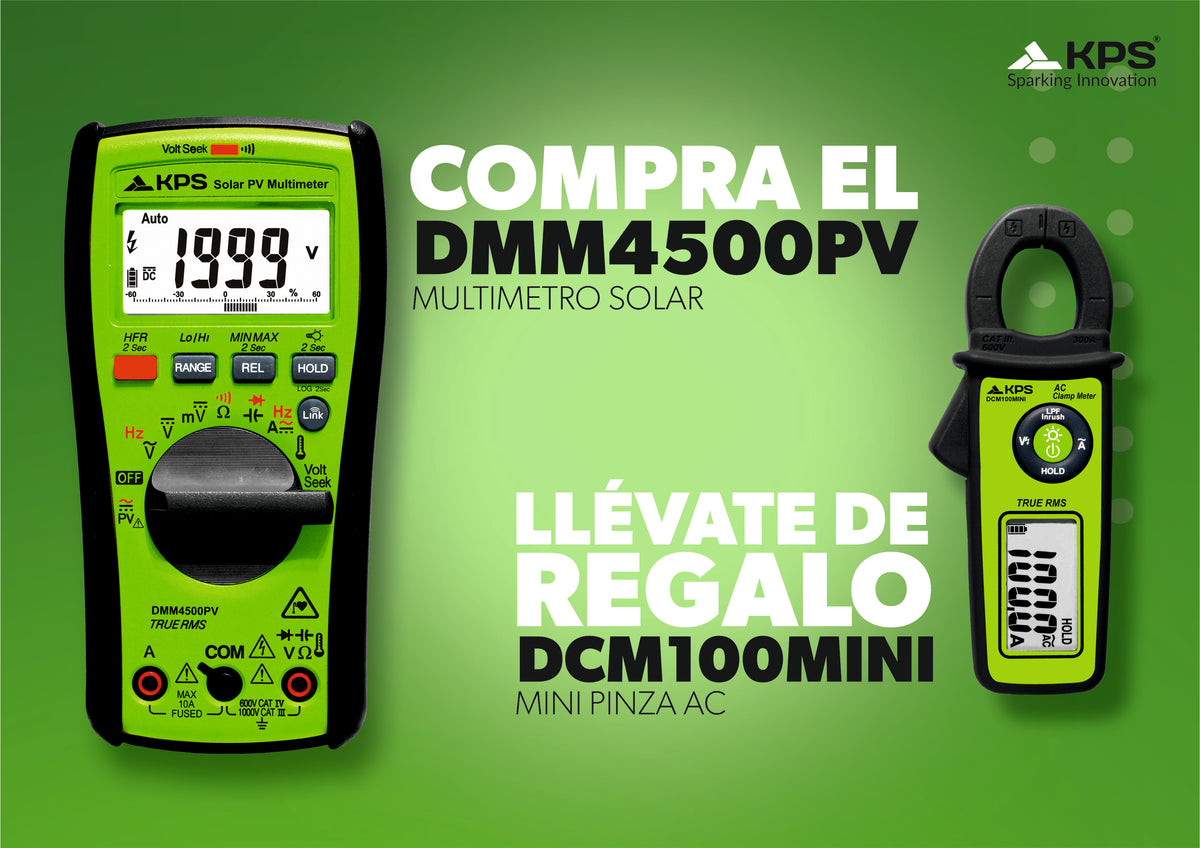 Solar Multireader Digital Solar Multimeter with Bluetooth (DMM4500PV) and Compact TRMS 3 ...