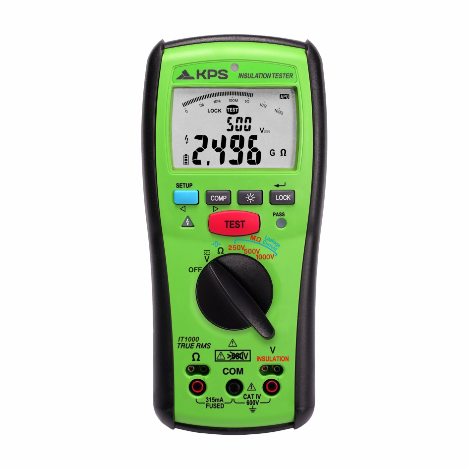 Testeur d'isolement IT1000 jusqu'à 1 kV et multimètre TRMS