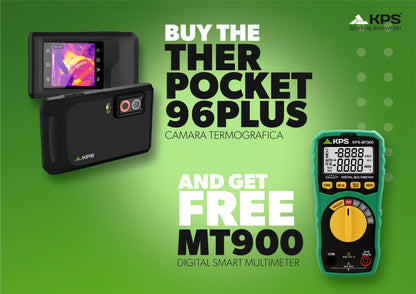 Pocket Thermal Imaging Camera (Therpocket96PLUS) with Automatic Digital Multimeter (MT900)