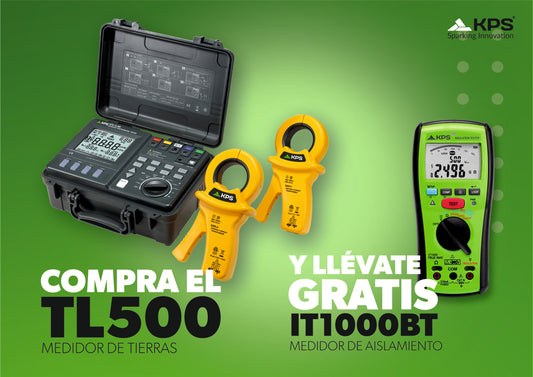 Erdwiderstandsmessgerät (TL500) mit Bluetooth-Isolations- und Widerstandsmessgerät (IT1000BT)