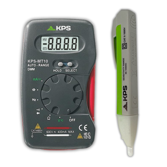 MT10+DT10: Kit Multímetro Digital 4000 Cuentas + Detector de Tensión 90-1000V