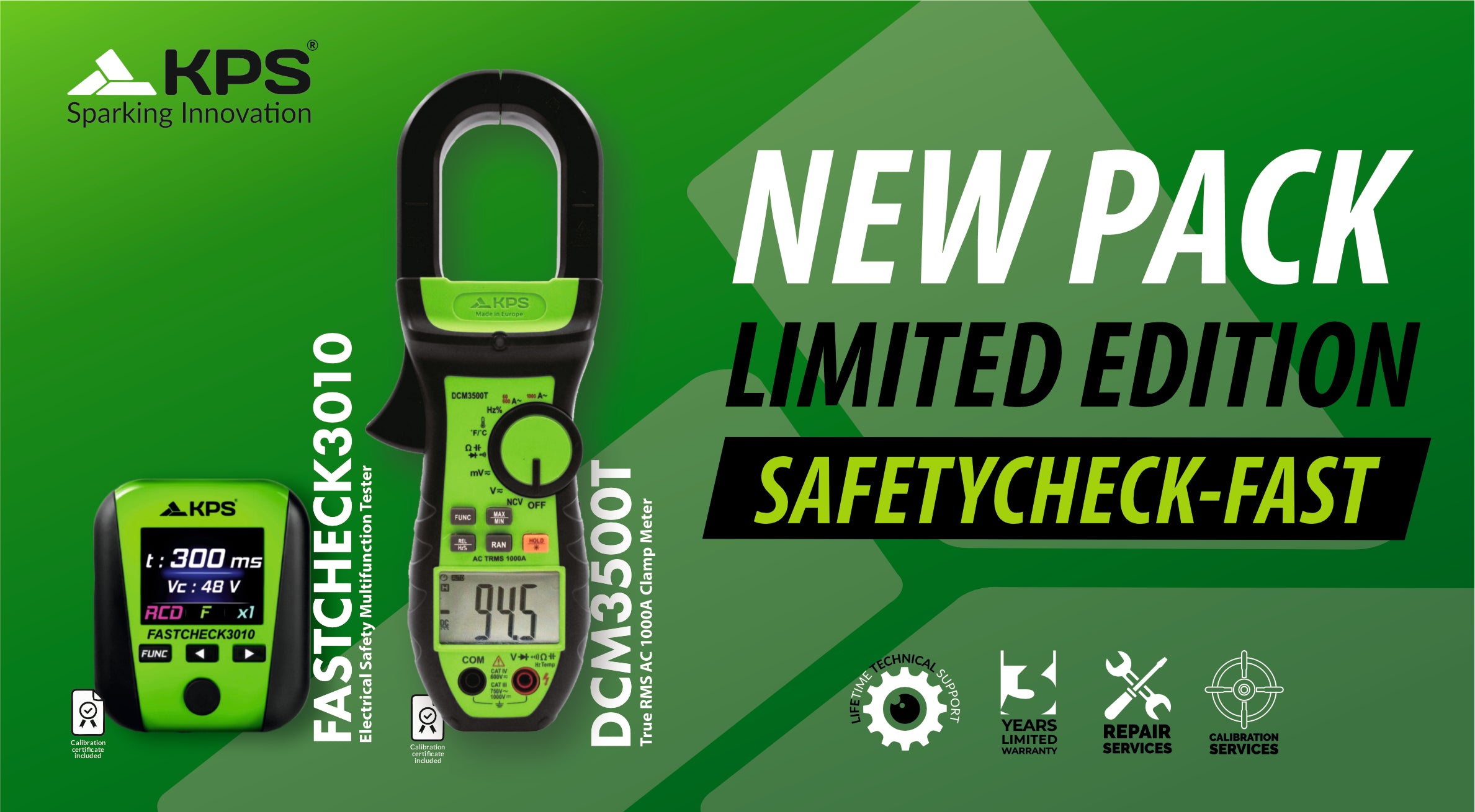 SAFETYCHECK FAST - KIT FASTCHECK3010 con Pinza Amperimétrica DCM3500T – KPS